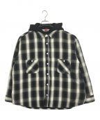 SAINT MICHAEL×The Kid LAROIセントマイケル×）の古着「SHIRT PARKA/CHECK」｜ブラック