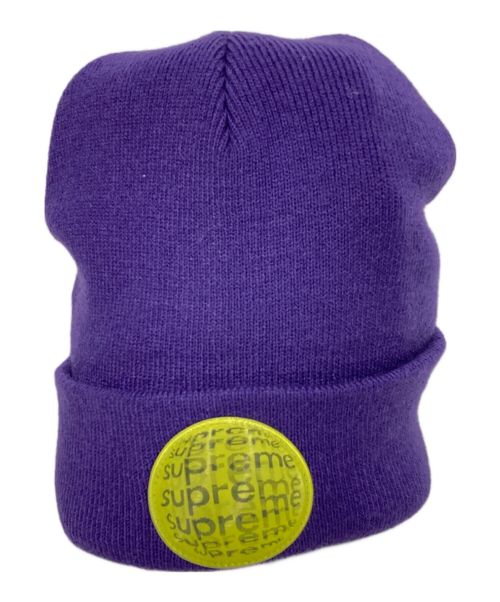 SUPREME（シュプリーム）SUPREME (シュプリーム) lenticular patch beanie パープルの古着・服飾アイテム