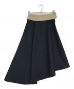 THE RERACSザ リラクス）の古着「RERACS WAIST FLAP ASYMMETRY SKIRT」｜ネイビー