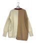 LOEWE (ロエベ) Anagram asymmetric cardigan ベージュ×ブラウン サイズ:XS：32000円