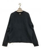 SOPH.×FRUIT OF THE LOOMソフネット×フルーツオブザルーム）の古着「CUT OFF WIDE CREWNECK SWEAT」｜ブルー