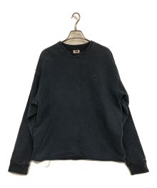 SOPH.×FRUIT OF THE LOOM（ソフネット×フルーツオブザルーム）の古着「CUT OFF WIDE CREWNECK SWEAT」｜ブルー