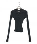 JOHN LAWRENCE SULLIVANジョン ローレンス サリバン）の古着「WOOL RIB CREW NECK TOP WITH HOOK」｜グレー