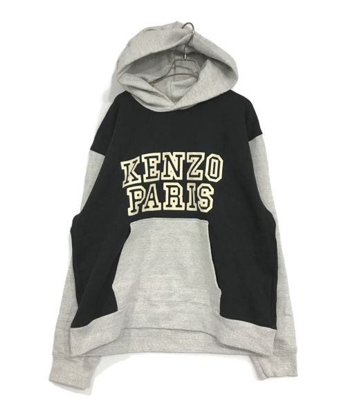 KENZO（ケンゾー）KENZO (ケンゾー) TIGER ACADEMY CLASSIC HOODIE ブラック×グレー サイズ:XLの古着・服飾アイテム