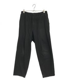 Yohji Yamamoto pour homme（ヨウジヤマモト プールオム）の古着「8OZ DENIM DOUBLE STITCHED RUBBER」｜ブラック