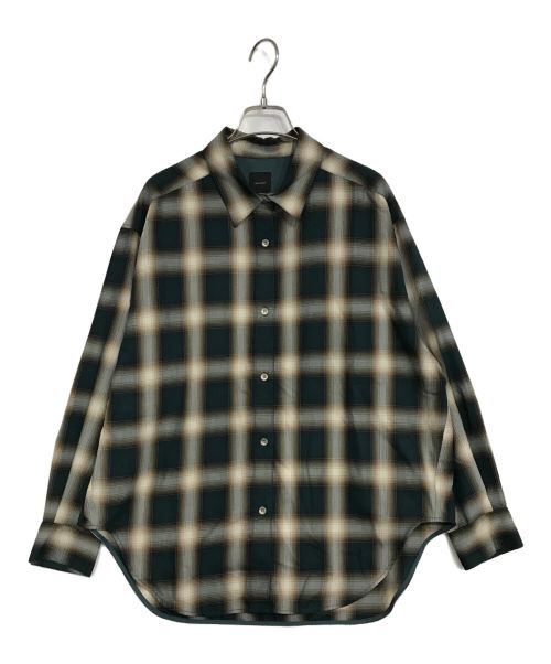 Spick and Span（スピックアンドスパン）Spick and Span (スピックアンドスパン) TRツイルチェックシャツ ブラウン サイズ:FREEの古着・服飾アイテム