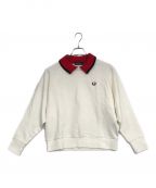 FRED PERRYフレッドペリー）の古着「KNITTED COLLAR SWEATSHIRT」｜ベージュ