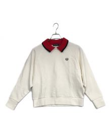 FRED PERRY（フレッドペリー）の古着「KNITTED COLLAR SWEATSHIRT」｜ベージュ