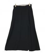 AURALEEオーラリー）の古着「WOOL KID MOHAIR KERSEY SLIT SKIRT」｜ブラック