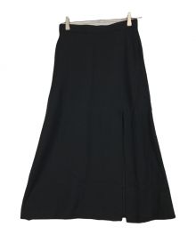 AURALEE（オーラリー）の古着「WOOL KID MOHAIR KERSEY SLIT SKIRT」｜ブラック