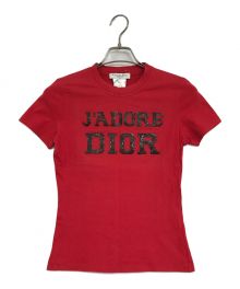 Christian Dior（クリスチャン ディオール）の古着「ビーズロゴTシャツ」｜レッド