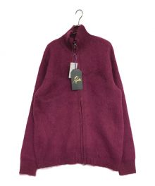 Needles（ニードルズ）の古着「Zipped Mohair Cardigan」｜ワインレッド