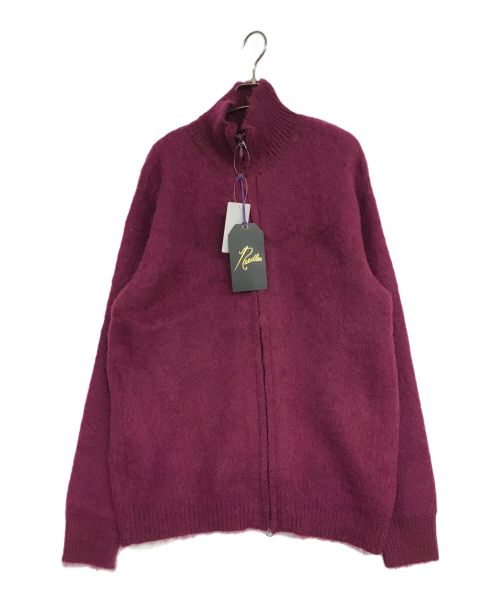 Needles（ニードルズ）Needles (ニードルズ) Zipped Mohair Cardigan ワインレッド サイズ:Lの古着・服飾アイテム