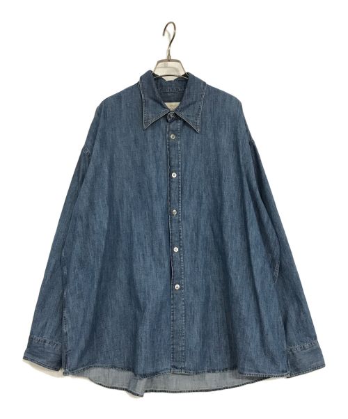 ZARA（ザラ）ZARA (ザラ) STUDIO NICHOLSON (スタジオ ニコルソン) シャンブレーシャツ ブルー サイズ:Mの古着・服飾アイテム