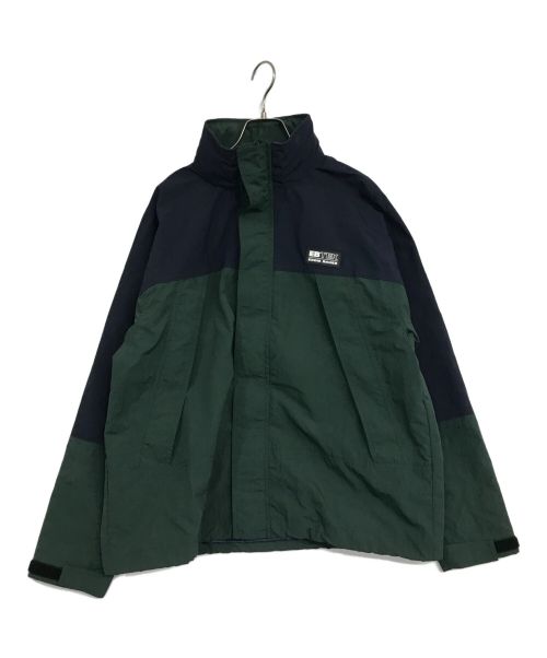 Eddie Bauer（エディーバウアー）Eddie Bauer (エディーバウアー) EBTEK ショートパーカー ネイビー×グリーン サイズ:Mの古着・服飾アイテム