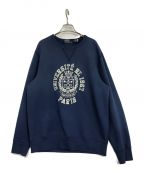 POLO RALPH LAURENポロ・ラルフローレン）の古着「Universite Paris faded crewneck sweatshirt」｜ネイビー