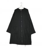 Yohji Yamamoto pour hommeヨウジヤマモト プールオム）の古着「3G STRIPE STRING LONG CARDIGAN」｜ブラック