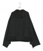 My Beautiful Landletマイビューティフルランドレット）の古着「STRETCH TROPICAL SHIRT BLOUSON」｜ブラック