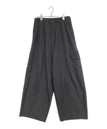 My Beautiful Landlet（マイビューティフルランドレット）の古着「tropical wool pin stripe mix wide pants」｜グレー