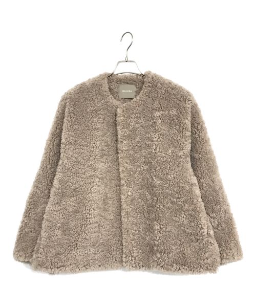 heliopole（エリオポール）heliopole (エリオポール) ECO FUR JACKET ベージュ サイズ:38の古着・服飾アイテム