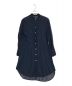 CINOH（チノ）の古着「COTTON ORGANDIE NO COLLAR LONG SHIRT」｜ネイビー