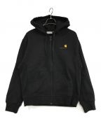 Carhartt WIPカーハート ワークインプログレス）の古着「HOODED AMERICAN SCRIPT JACKET」｜ブラック