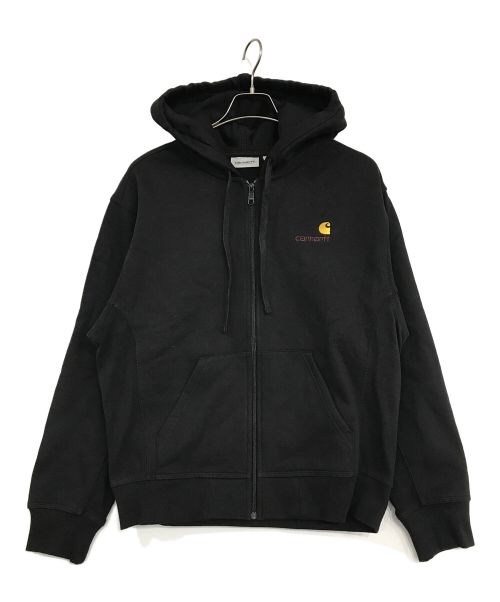 Carhartt WIP（カーハート ワークインプログレス）Carhartt WIP (カーハート ワークインプログレス) HOODED AMERICAN SCRIPT JACKET ブラック サイズ:Sの古着・服飾アイテム