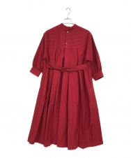 01u10 (ゼロイチユーイチゼロ) 覆衣pleats dress レッド サイズ:F