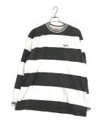 SUPREMEシュプリーム）の古着「Printed Stripe L/S Top」｜ブラック×ホワイト