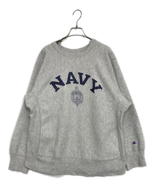 Champion REVERSE WEAVE（チャンピオン リバース ウィーブ）Champion REVERSE WEAVE (チャンピオン リバース ウィーブ) US NAVYクルーネックスウェット グレー サイズ:Lの古着・服飾アイテム