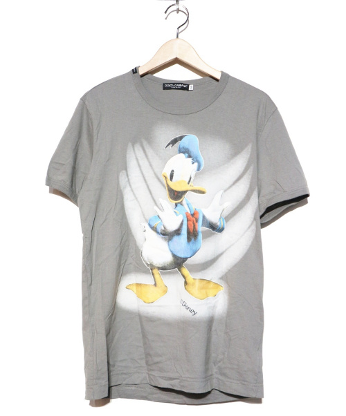 中古 古着通販 Dolce Gabbana ドルチェアンドガッバーナ ドナルドtシャツ グレー サイズ 50 Disney ディズニー オフィシャルコラボ ドナルド ブランド 古着通販 トレファク公式 Trefac Fashion