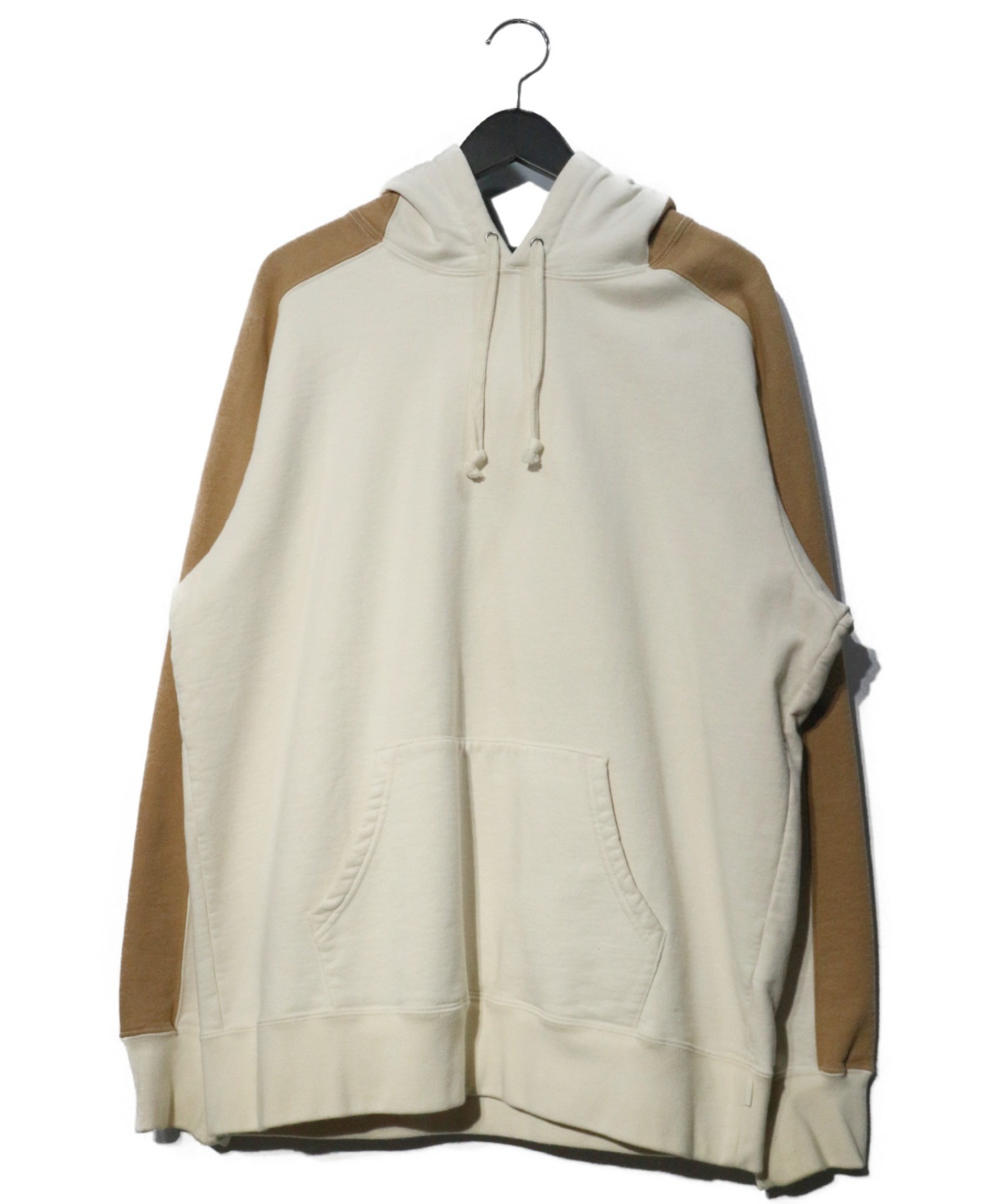 paneled hooded sweatshirt