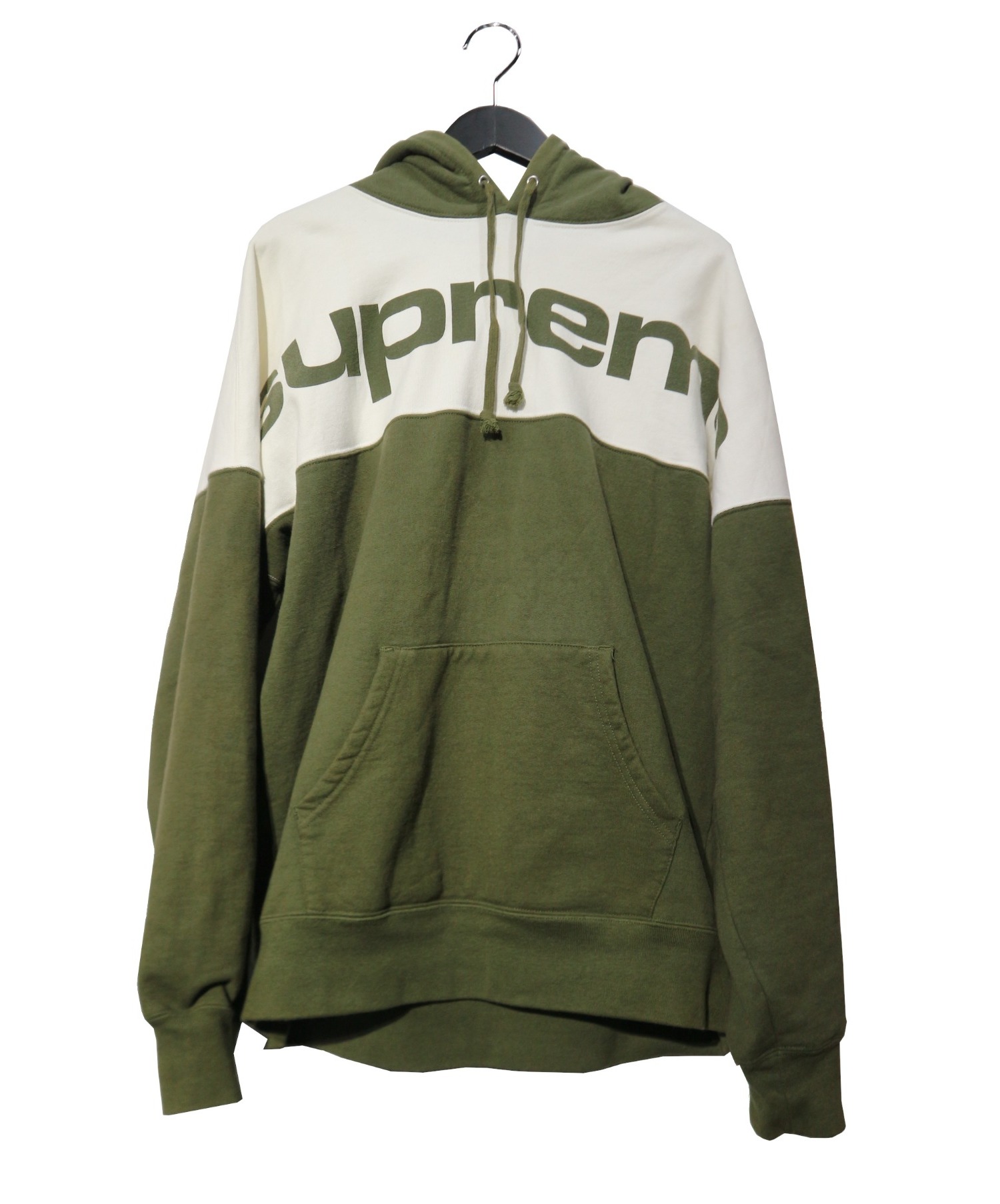 supreme blocked hooded sweatshirt