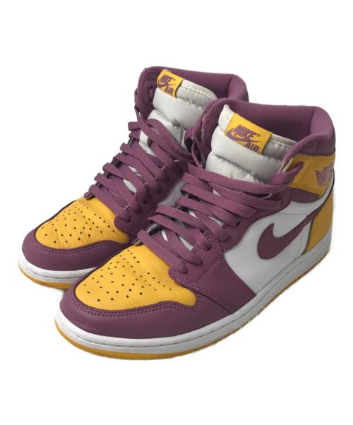 NIKE（ナイキ）NIKE (ナイキ) AIR JORDAN 1 RETRO HIGH OG ブラザーフット ローカットスニーカー 555088-706  ホワイト×パープル サイズ:27の古着・服飾アイテム