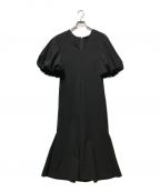 YOKO CHANヨーコチャン）の古着「バルーンスリーブ ロングライン マーメイド ドレス」｜ブラック