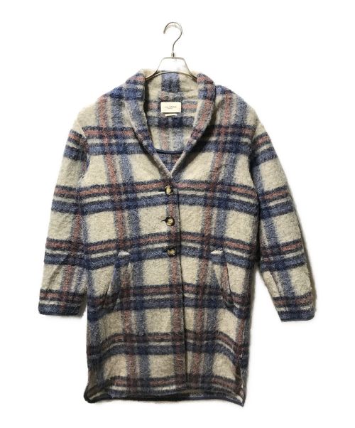 ISABEL MARANT ETOILE（イザベルマランエトワール）ISABEL MARANT ETOILE (イザベルマランエトワール) GABRIONコート 19A013E ホワイト×ブルー サイズ:36の古着・服飾アイテム