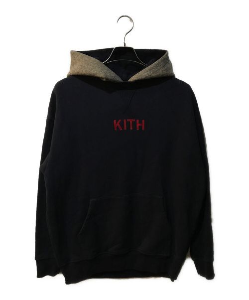 KITH × Bergdorf Goodman（キス×バーグドルフグッドマン）KITH × Bergdorf Goodman (キス×バーグドルフグッドマン) WILLIAMS II HOODIE プルオーバーパーカー ネイビー サイズ:Sの古着・服飾アイテム