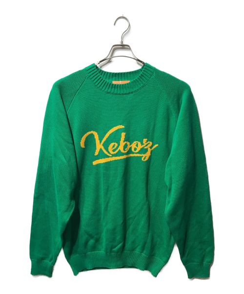 KEBOZ（ケボズ）KEBOZ (ケボズ) COTTON KNIT SWEATER グリーン サイズ:Lの古着・服飾アイテム