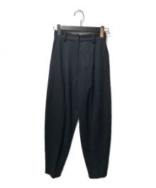 CLANE（クラネ）の古着「WOOL LINE TUCK PANTS ウールライン タックパンツ」｜ブラック