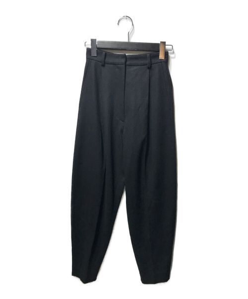 CLANE（クラネ）CLANE (クラネ) WOOL LINE TUCK PANTS ウールライン タックパンツ ブラックの古着・服飾アイテム