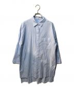 23区ニジュウサンク）の古着「【洗える】CANCLINIオーバーサイズシャツ」｜ブルー×ホワイト