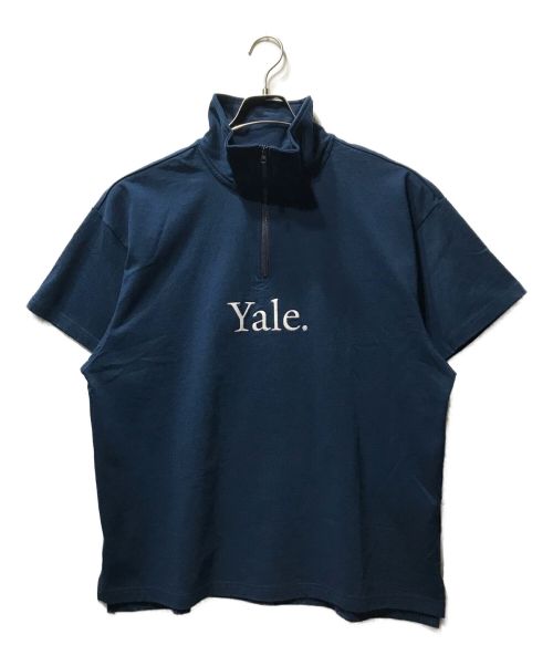 YALE（イェール）YALE (イェール) JOURNAL STANDARD (ジャーナルスタンダード) ハーフジップカットソー ブルー サイズ:Mの古着・服飾アイテム