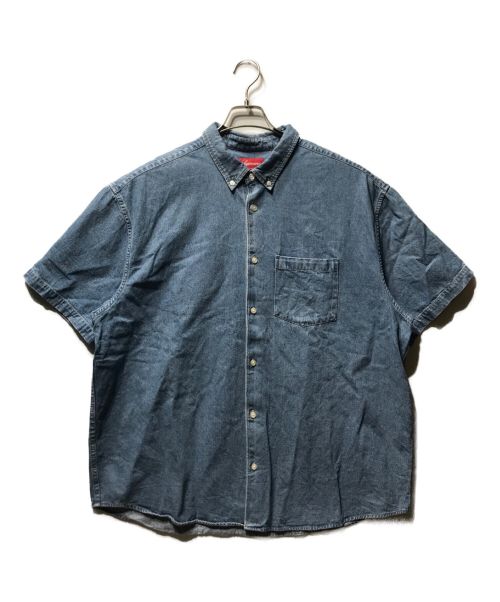 SUPREME（シュプリーム）SUPREME (シュプリーム) 21SS Embossed Denim S/S Shirt ブルー サイズ:XLの古着・服飾アイテム