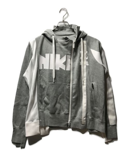 NIKE（ナイキ）NIKE (ナイキ) sacai (サカイ) 19AW DOUBLE ZIP HOODIE グレー サイズ:S-P-CHの古着・服飾アイテム