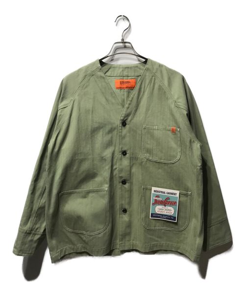 UNIVERSAL OVERALL（ユニバーサルオーバーオール）UNIVERSAL OVERALL (ユニバーサルオーバーオール) NO COLLAR COVERALL グリーン サイズ:M 未使用品の古着・服飾アイテム