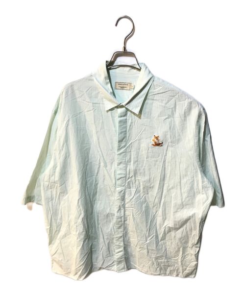 maison kitsune（メゾンキツネ）maison kitsune (メゾンキツネ) Chillax Fox シャツ グリーン サイズ:Lの古着・服飾アイテム