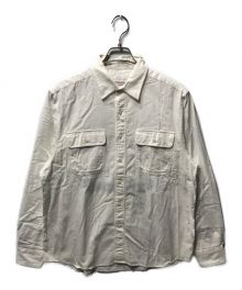 uniform experiment（ユニフォームエクスペリメント）の古着「INSANE DUNGAREE WORK SHIRT インセイン ダンガリー ワークシャツ」｜ホワイト