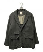 Snow peakスノーピーク）の古着「Wo/Li Herringbone Tweed Jacket JK-20AU111 テーラードジャケット リネン混」｜グレー