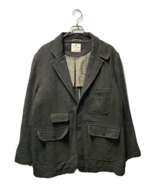 Snow peak（スノーピーク）Snow peak (スノーピーク) Wo/Li Herringbone Tweed Jacket JK-20AU111 テーラードジャケット リネン混  グレー サイズ:Lの古着・服飾アイテム