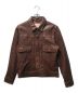 AVIREX（アヴィレックス）の古着「OLD TIMES LEATHER WORK JACKET オールドタイム シープ レザー ワーク ジャケット 6191055」｜ブラウン